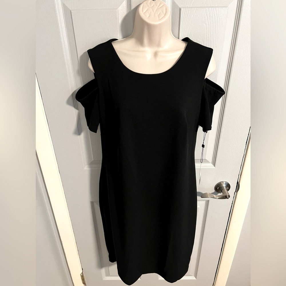 Womens Tommy Hilfiger Cold Shoulder Dress Size 12 Black
